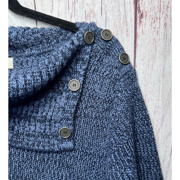 Style & Co Womens Indigo Blue Envelope-Neck Long Sleeve Tunic Sweater 3X - Picture 2 of 7